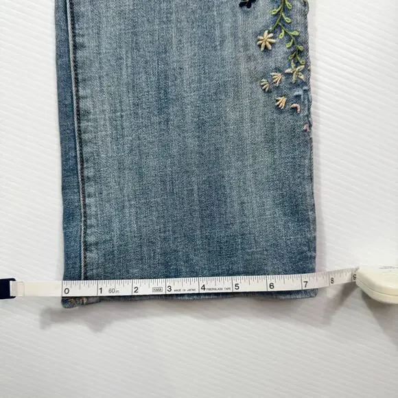 Driftwood Kelly Blueberry Blossom Jeans Women's 29 Floral Cottagecore Boho - Picture 5 of 16